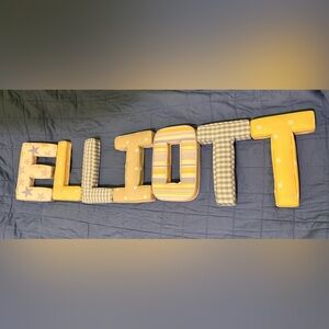 Pastel Fabric Letter Decor - ELLIOTT